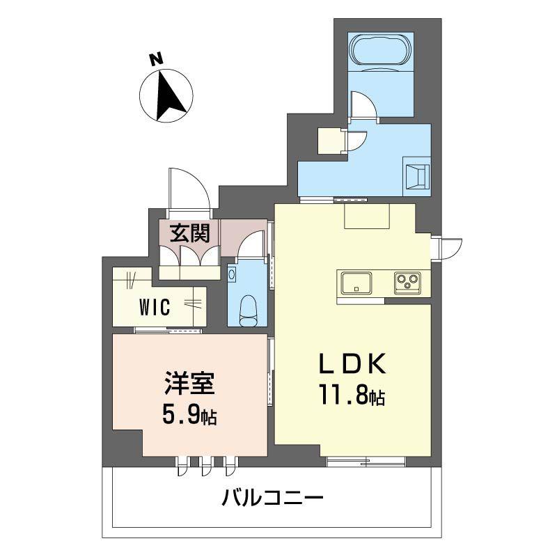 リラフォート(1LDK/3階)の間取り写真