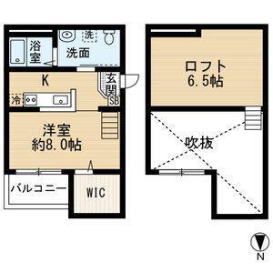 ケイティハイツII(ワンルーム/1階)の間取り写真