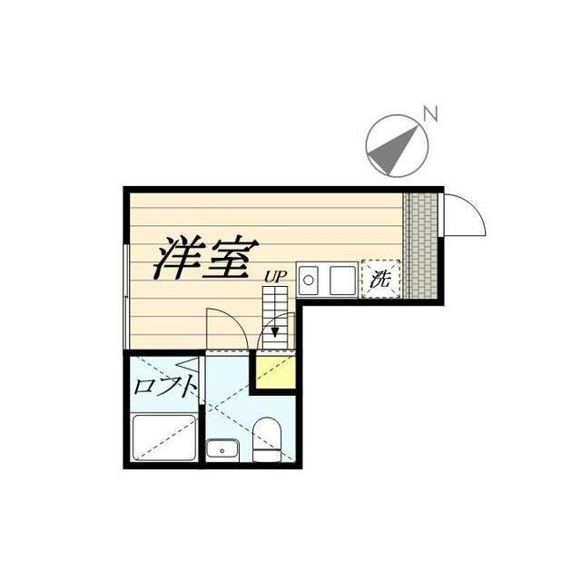 ベイルーム和田町(ワンルーム/1階)の間取り写真
