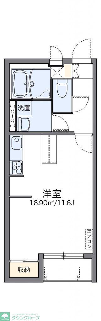 レオネクスト神保原(1K/2階)の間取り写真