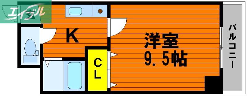 PALAZZOWAKO(1K/7階)の間取り写真