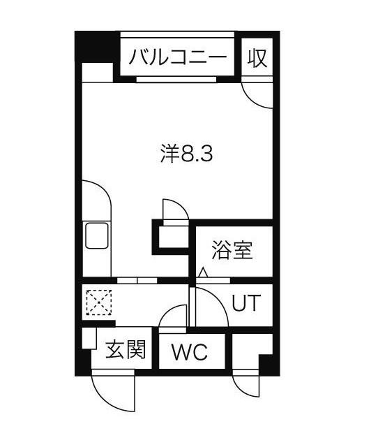 カルダモモ池下(1DK/2階)の間取り写真