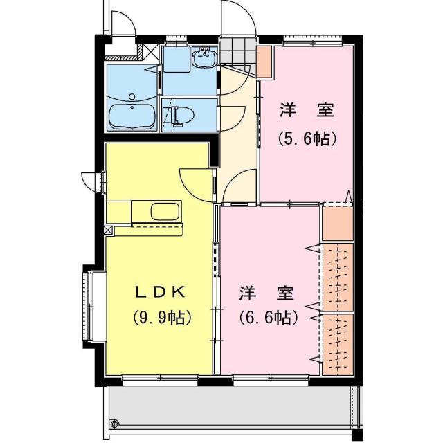 リヴェールMYMII (2LDK/3階)の間取り写真
