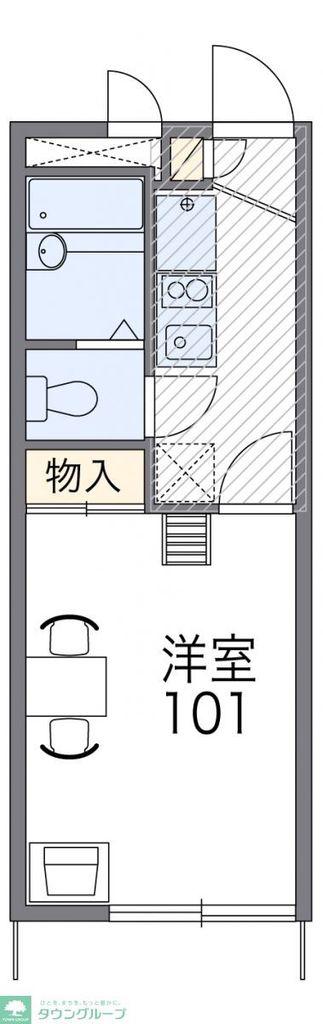 レオパレス武蔵野パーク(1K/2階)の間取り写真