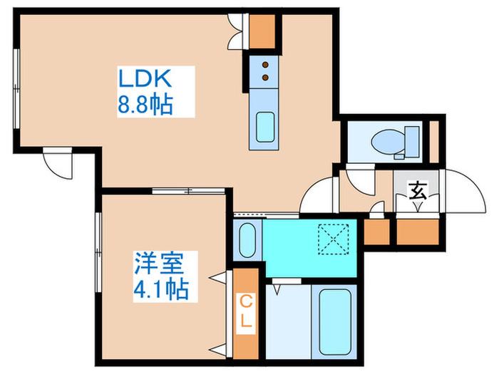 PINO KITAMARUYAMA(1LDK/4階)の間取り写真