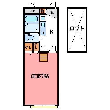 FICO(1K/1階)の間取り写真