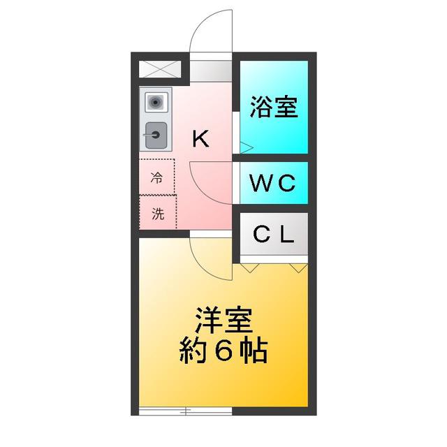 EMILIA 358(1K/2階)の間取り写真