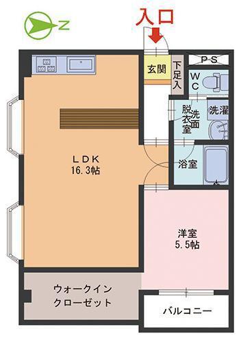 サンクレフォート大宮(1LDK/3階)の間取り写真