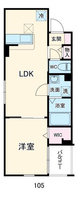 TRES美麗(1LDK/1階)の間取り写真