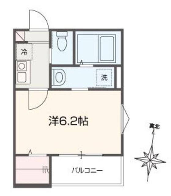 MELLAS淵野辺V(1K/3階)の間取り写真