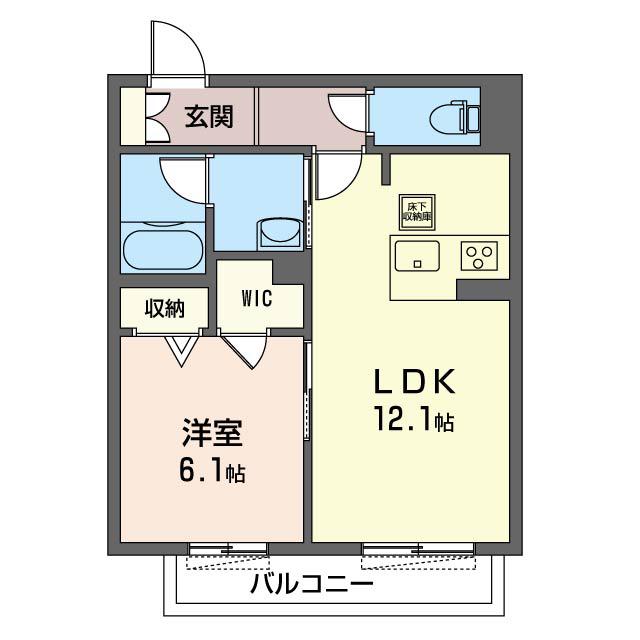 VILLA ARK(1LDK/1階)の間取り写真