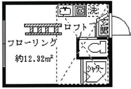 フェリスヴィガ―(ワンルーム/1階)の間取り写真
