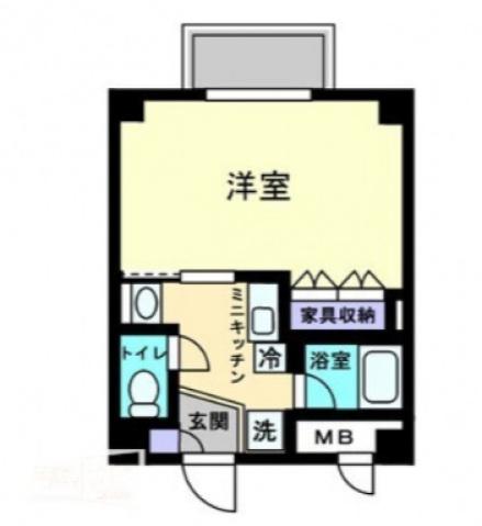 アルファコンフォート高松(1K/7階)の間取り写真