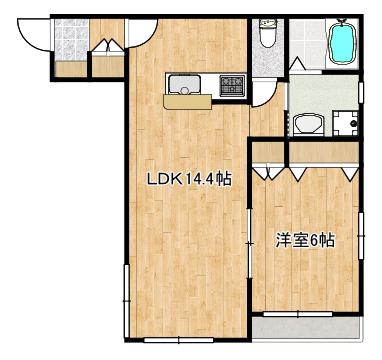 アネックス西大井(1LDK/2階)の間取り写真