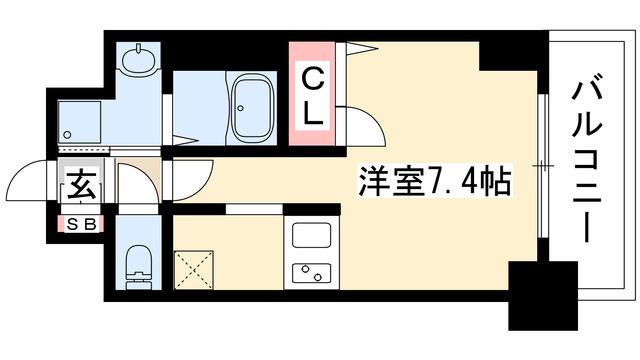 プレサンスNAGOYA桜通ビッグビート(1K/3階)の間取り写真