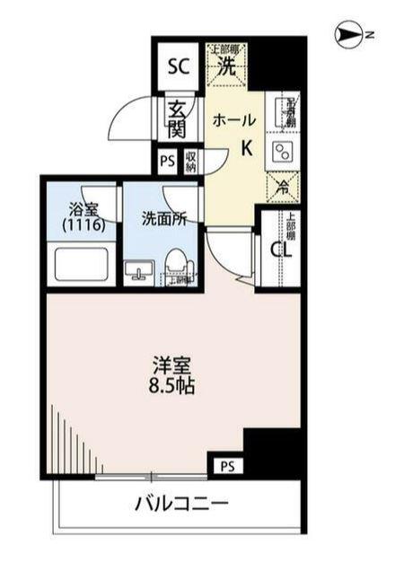 プレール・ドゥーク住吉駅前(1K/10階)の間取り写真