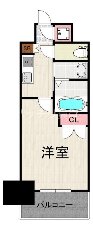 NO.111CLUBORIENTBLD(1K/7階)の間取り写真