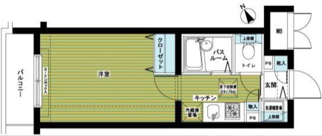 フェニックス高田馬場弐番館(1K/3階)の間取り写真