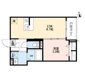 ROBOT HOME(1LDK/3階)の間取り写真