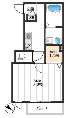 PETITCIME(1K/2階)の間取り写真