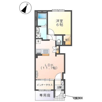 日野市西平山アパート工事(1LDK/1階)の間取り写真