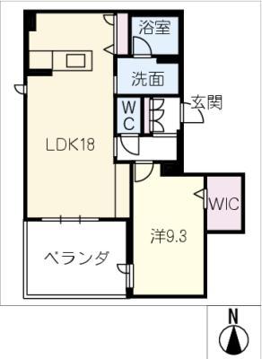 フェリシア(1LDK/1階)の間取り写真