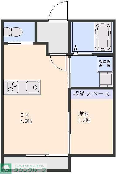 プランドール上落合(1DK/2階)の間取り写真