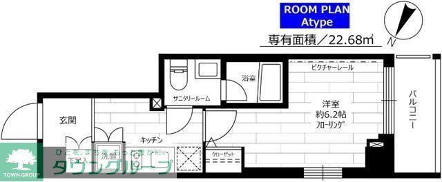 ステージグランデ平和台(1K/4階)の間取り写真