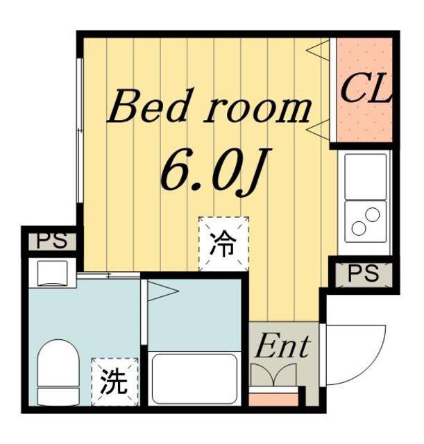 グランデージ西新井(ワンルーム/2階)の間取り写真