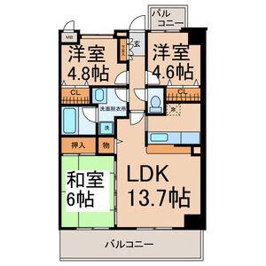 サンクエトワール(3LDK/6階)の間取り写真