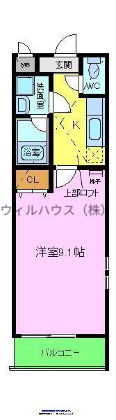 フジパレス南清水町 Ⅱ番館(1K/2階)の間取り写真