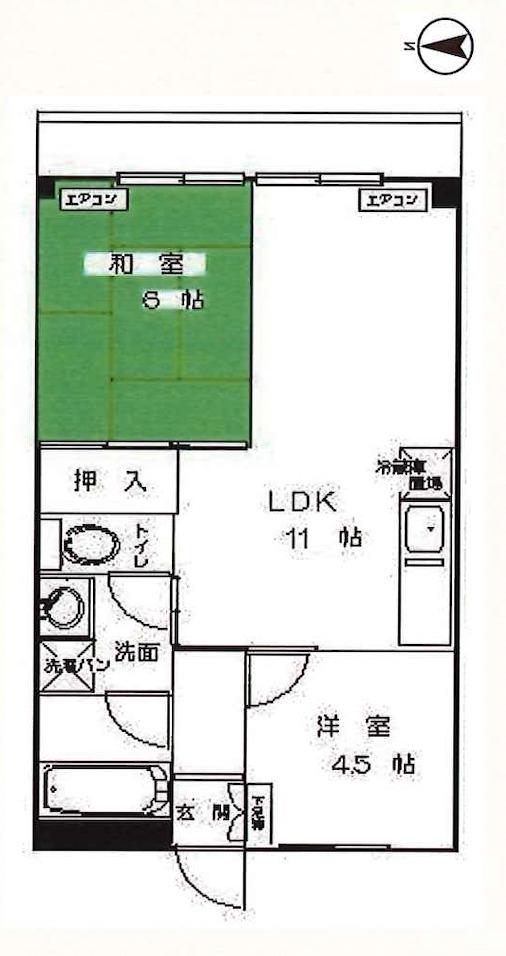 アーバンハイツNOA(2LDK/4階)の間取り写真