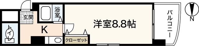 トーシン白島ビル(1K/7階)の間取り写真
