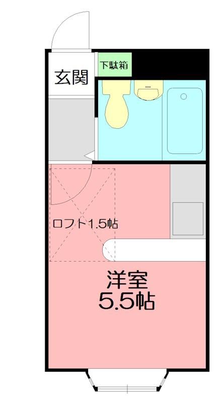 ベルピア渋沢第1(ワンルーム/2階)の間取り写真