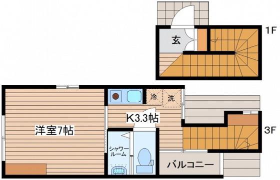 SOL LEVANTE KAIROEN(1K/3階)の間取り写真