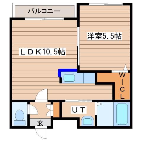 NOVA発寒南(1LDK/5階)の間取り写真