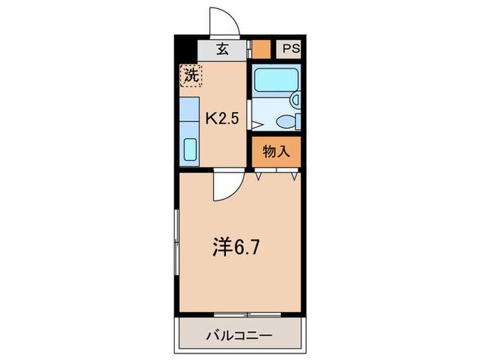 グレイトハウス日吉(1K/1階)の間取り写真