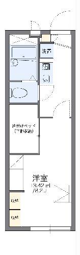 レオパレスたかまつひがし(1K/2階)の間取り写真