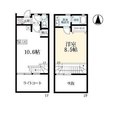 プレミアムアイランド松尾(1LDK/1階)の間取り写真