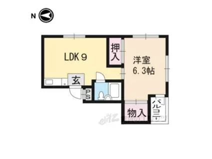 リビエールすぎうら(1LDK/4階)の間取り写真