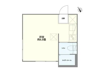 K7 HOUSE(ワンルーム/1階)の間取り写真