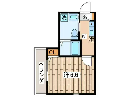 JOLIE MAISON 横濱(1K/2階)の間取り写真