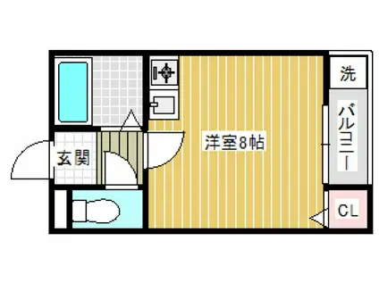 スィー熊取(ワンルーム/1階)の間取り写真