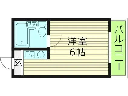 野江サンマンション(1K/2階)の間取り写真