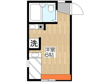 神谷コーポ明大前(ワンルーム/2階)の間取り写真
