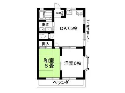 センチュリーハイツ新井(2DK/2階)の間取り写真