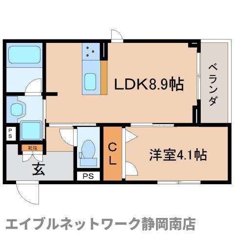 UNPRUNE(1LDK/2階)の間取り写真