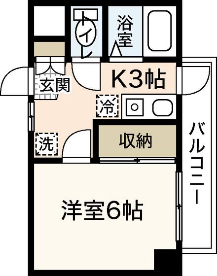 グレース国泰寺(1K/4階)の間取り写真