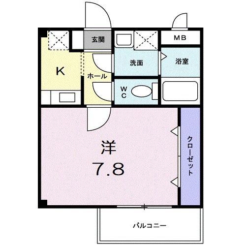 メゾン・プラティーク(1K/2階)の間取り写真
