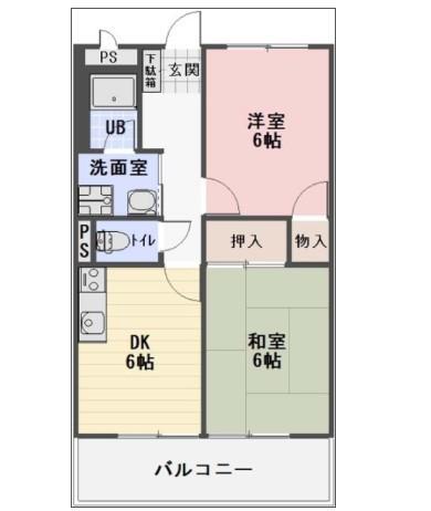 SURPLUS志太(2DK/2階)の間取り写真
